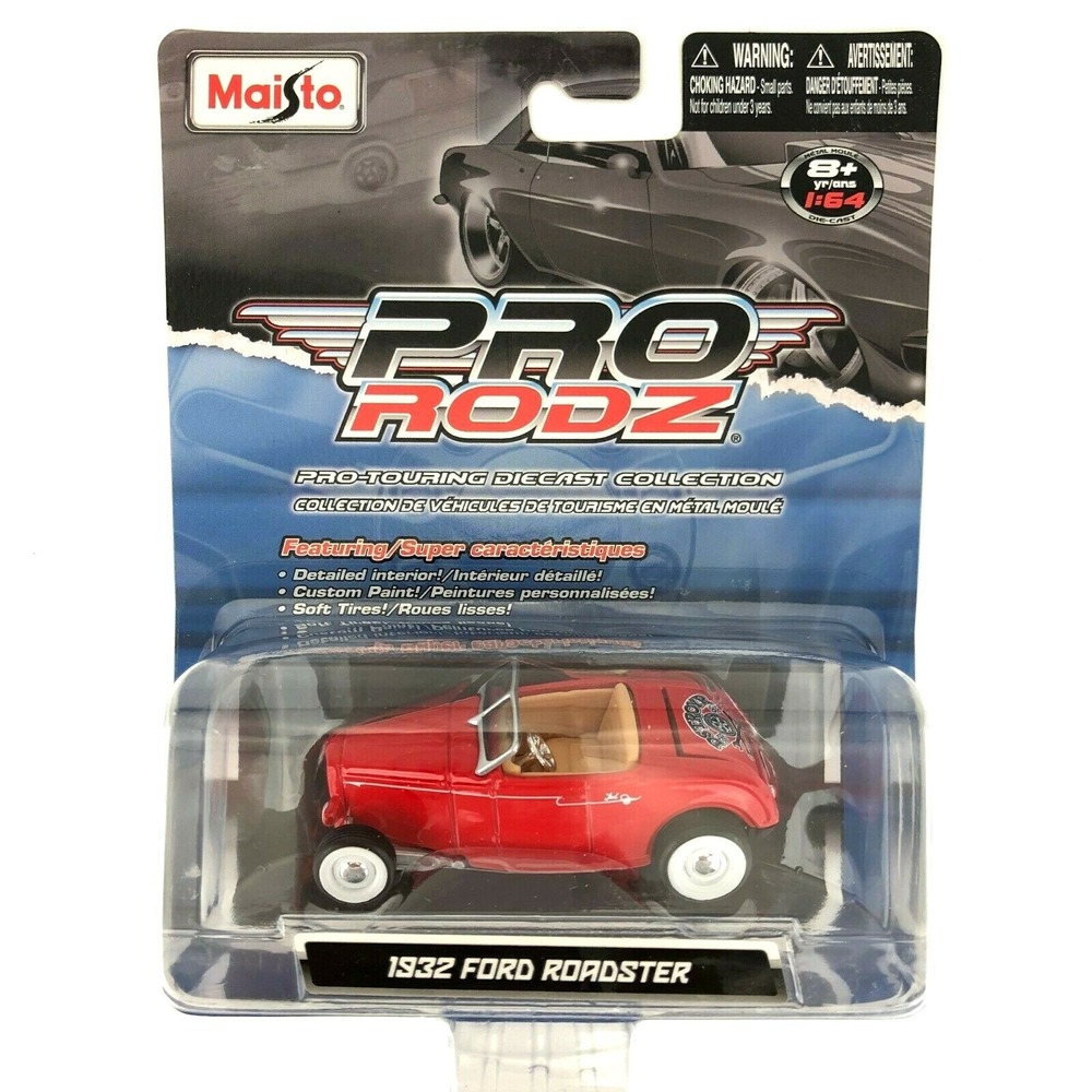 Maisto Pro RodZ 1932 '32 Ford Roadster Car Red‎ Die Cast 1/64 Scale Rumble Seat